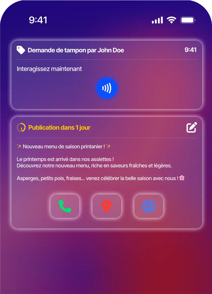 Activities interface
