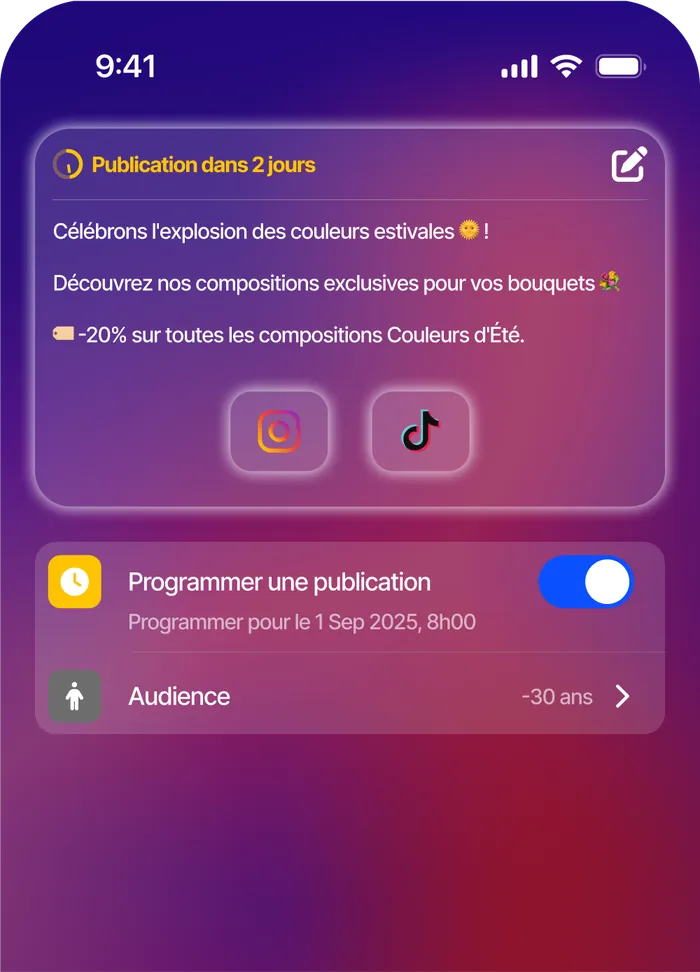 Post scheduling interface