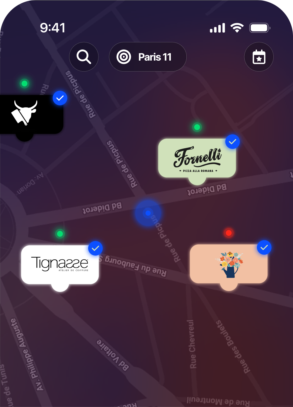 Interactive map interface